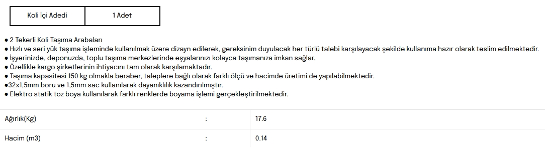 K-510 Arabası İki Tekerlekli