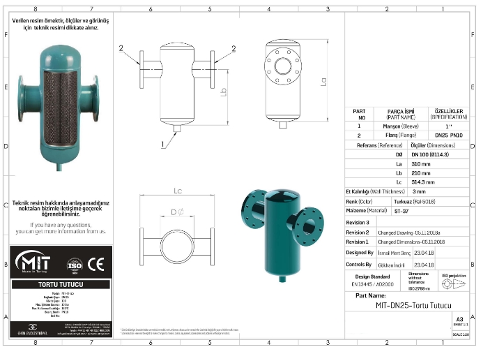 MIT TORTU TUTUCU DN25 DİŞLİ