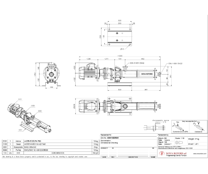 NOVA ROTORS DN 1L1-P G25 MONOPOMPA