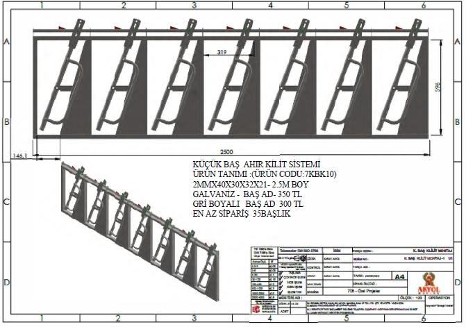 KÜÇÜK BAŞ AHIR KİLİT SİSTEMİ