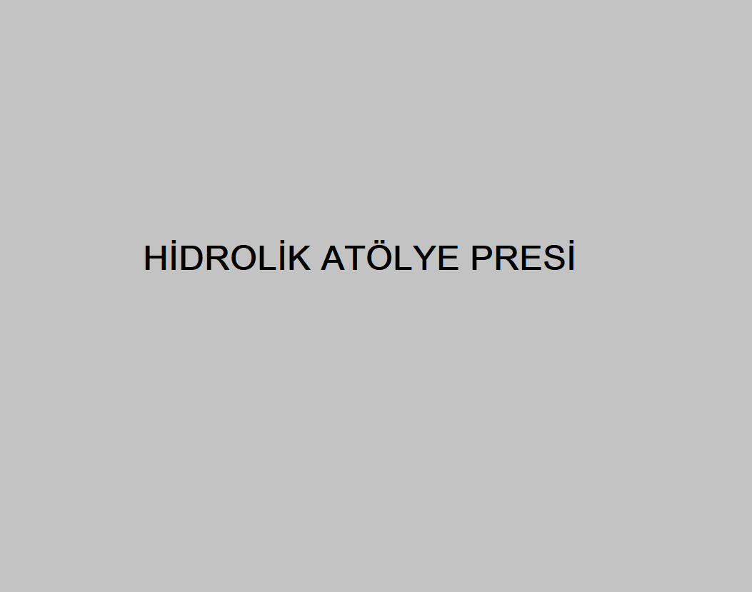 HİDROLİK ATÖLYE PRESİ